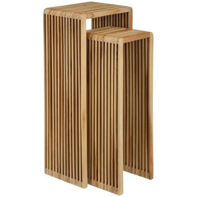 Yonker plantentafels bruin - set van 2 - Mica Decorations