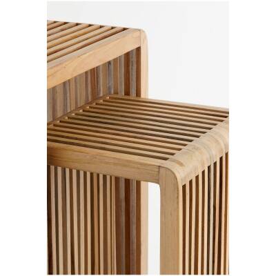 Yonker plantentafels bruin - set van 2 - Mica Decorations