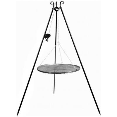 CookKing Set: Viking XXL 80 cm – Vuurschaal met 180 cm Driepoot BBQ en RVS Grillrooster Ø70 cm