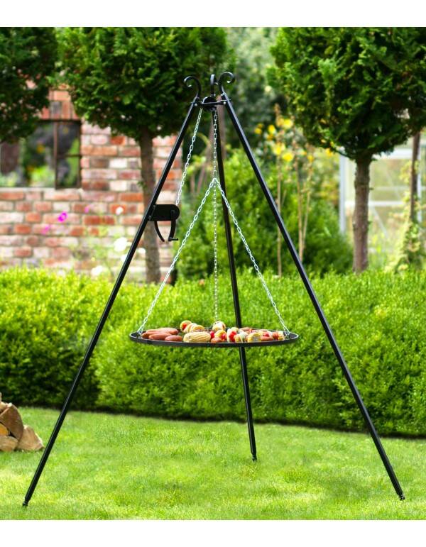CookKing Set: Viking XXL 80 cm – Vuurschaal met 180 cm Driepoot BBQ en RVS Grillrooster Ø70 cm 12 CookKing Set: Viking XXL 80 cm – Vuurschaal met 180 cm Driepoot BBQ en RVS Grillrooster Ø70 cm
