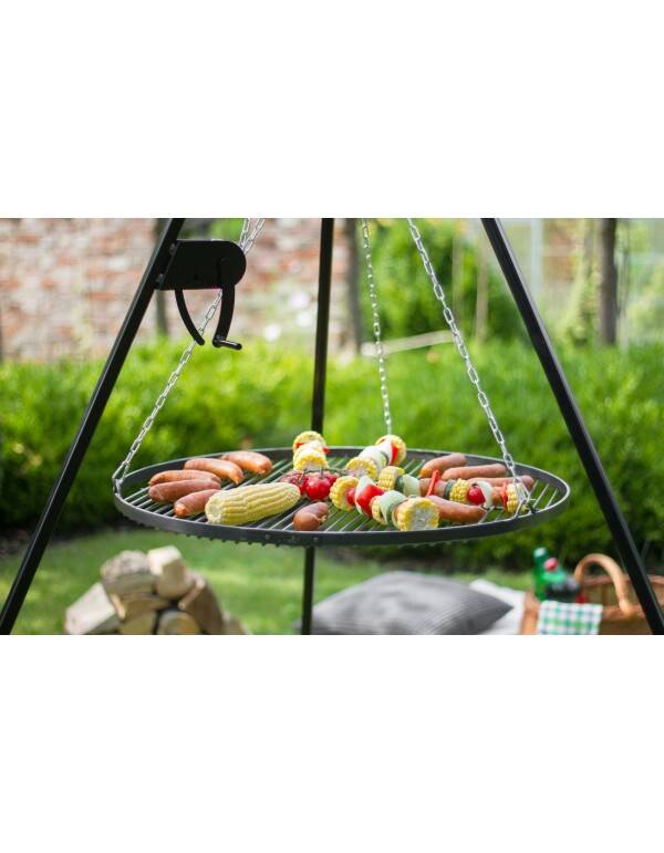 CookKing Set: Viking XXL 80 cm – Vuurschaal met 180 cm Driepoot BBQ en RVS Grillrooster Ø70 cm 9 CookKing Set: Viking XXL 80 cm – Vuurschaal met 180 cm Driepoot BBQ en RVS Grillrooster Ø70 cm