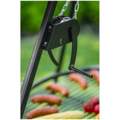 CookKing Set: Viking XXL 80 cm – Vuurschaal met 180 cm Driepoot BBQ en RVS Grillrooster Ø70 cm