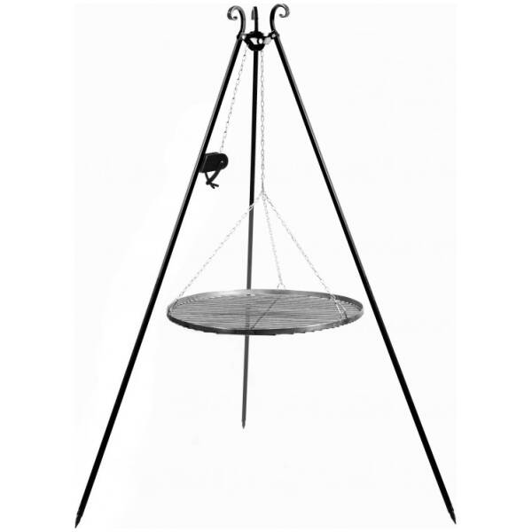Driepoot BBQ 180 cm met grilrooster 70 cm en katrol - CookKing