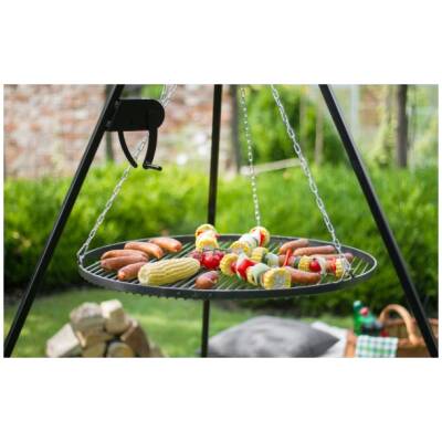 Driepoot BBQ 180 cm met grilrooster 70 cm en katrol - CookKing