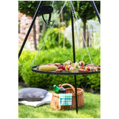 CookKing set: Viking 80 cm – Vuurschaal met 180 cm Driepoot BBQ en Grillrooster Ø70 cm