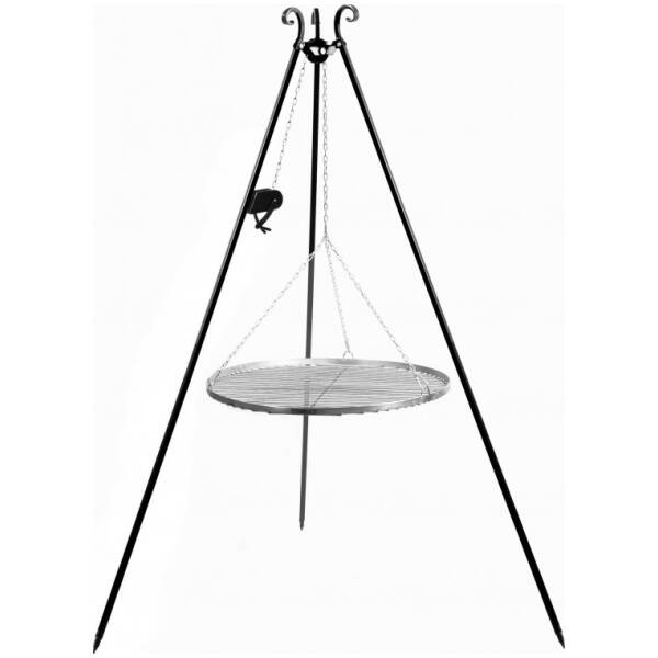 Driepoot BBQ 180 cm met RVS grilrooster 80 cm en katrol - CookKing