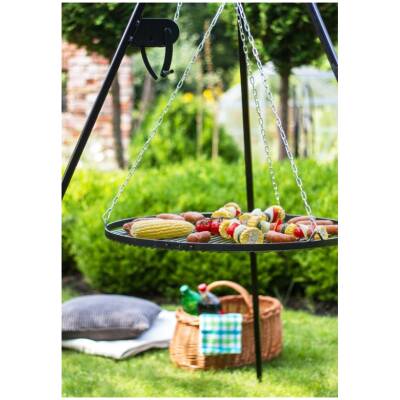 Driepoot BBQ 180 cm met RVS grilrooster 80 cm en katrol - CookKing