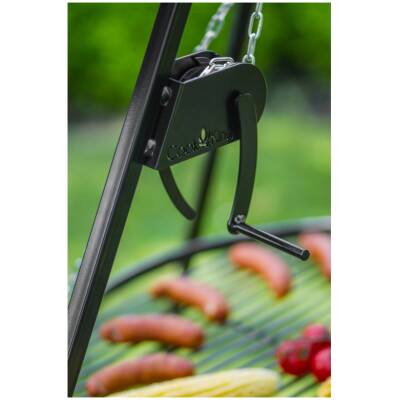 Driepoot BBQ 180 cm met RVS grilrooster 80 cm en katrol - CookKing