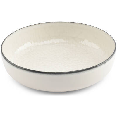 ONA Diep bord 18,5xH5cm wit Gravel | ONA