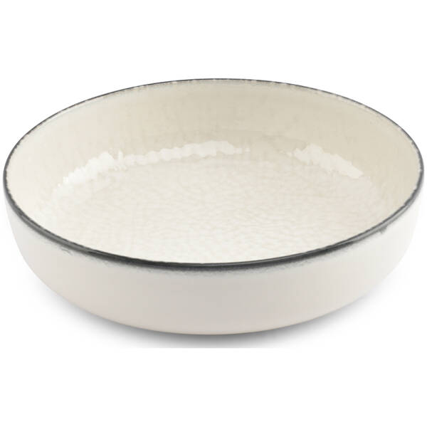 ONA Diep bord 18,5xH5cm wit Gravel | ONA