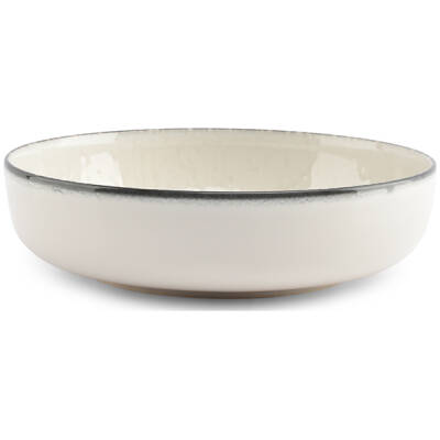 ONA Diep bord 18,5xH5cm wit Gravel - detailfoto 1 | ONA
