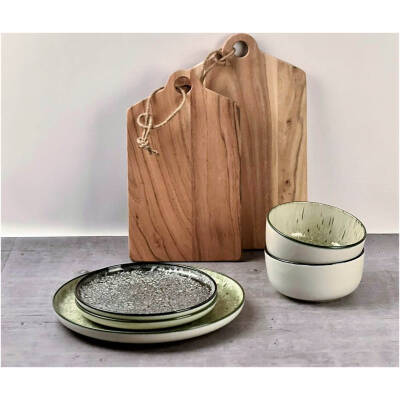 ONA Plat bord 27cm groen Gravel - detailfoto 4 | ONA