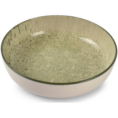 ONA Diep bord 18,5xH5cm groen Gravel | ONA