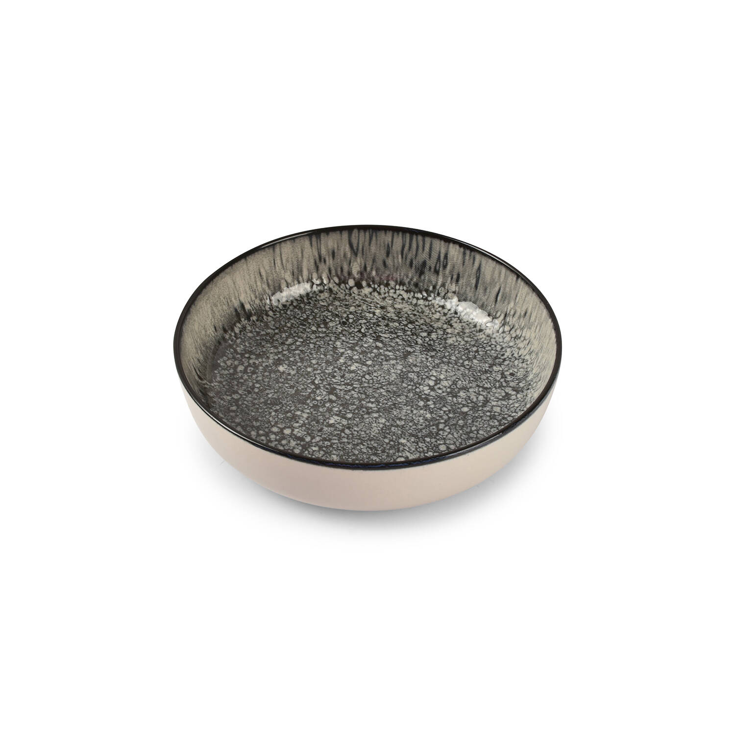 ONA Diep bord 18,5xH5cm zwart Gravel 1 ONA Diep bord 18,5xH5cm zwart Gravel | ONA