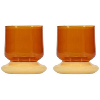ONA Glas 22cl sunset amber Marlo - Set van 2 | ONA