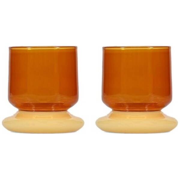 ONA Glas 22cl sunset amber Marlo - Set van 2 | ONA