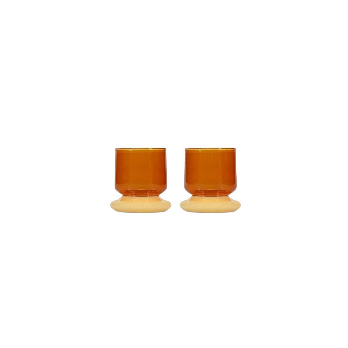 ONA Glas 22cl sunset amber Marlo - Set van 2 1 ONA Glas 22cl sunset amber Marlo - Set van 2 | ONA