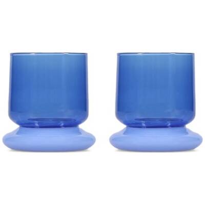 ONA Glas 22cl neptune blue Marlo - Set van 2 | ONA