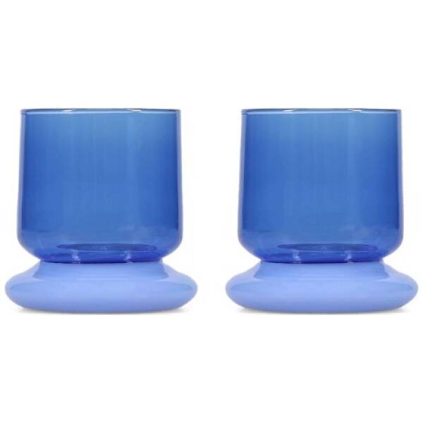 ONA Glas 22cl neptune blue Marlo - Set van 2 | ONA