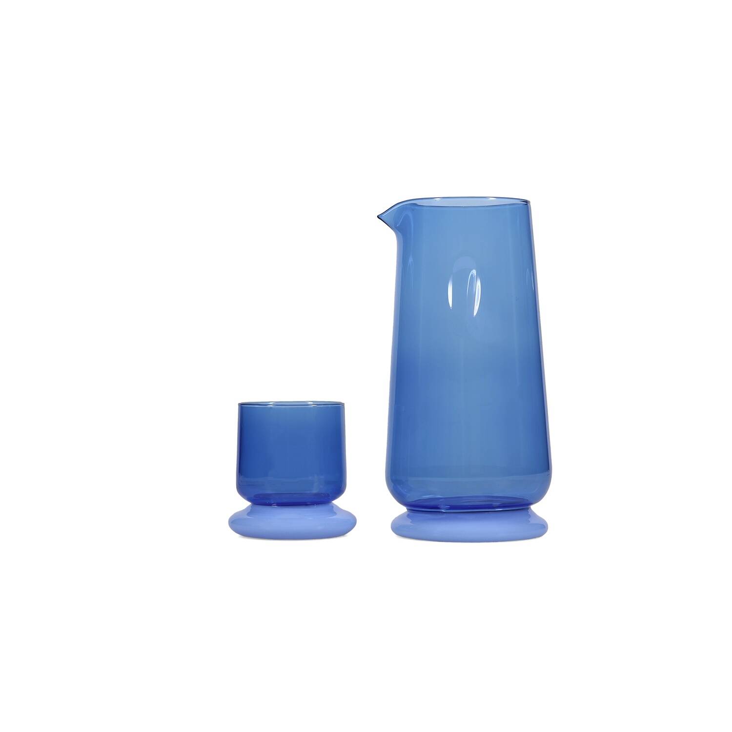 ONA Karaf 140cl met drinkglas neptune blue Marlo 1 ONA Karaf 140cl met drinkglas neptune blue Marlo | ONA