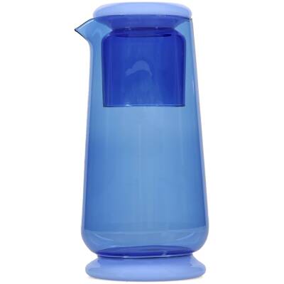 ONA Karaf 140cl met drinkglas neptune blue Marlo - detailfoto 1 | ONA