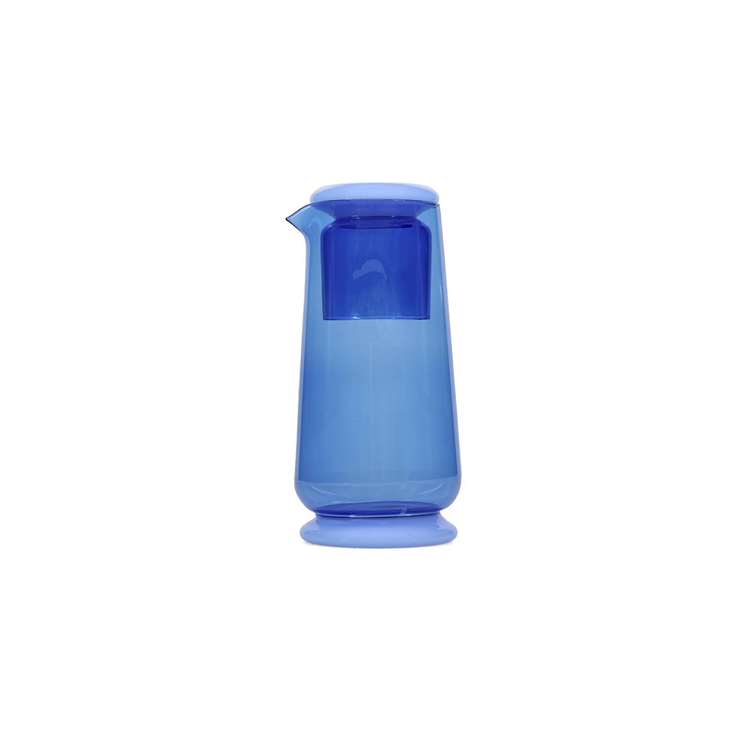 ONA Karaf 140cl met drinkglas neptune blue Marlo 2 ONA Karaf 140cl met drinkglas neptune blue Marlo - detailfoto 1 | ONA