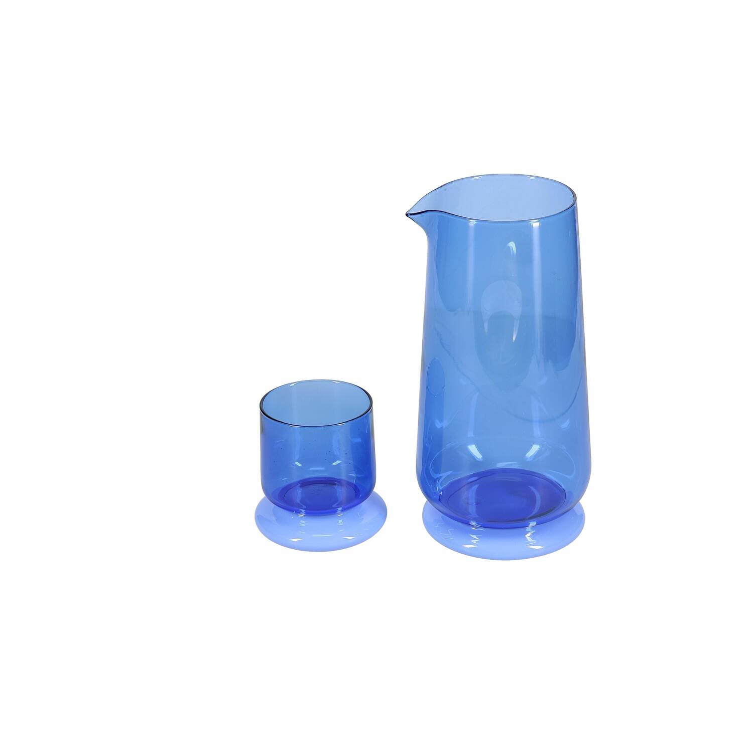 ONA Karaf 140cl met drinkglas neptune blue Marlo 3 ONA Karaf 140cl met drinkglas neptune blue Marlo - detailfoto 2 | ONA