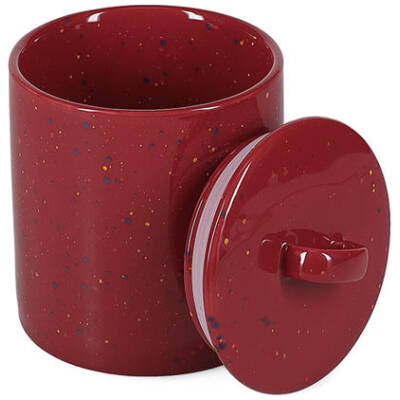 ONA Voorraadpot 11xH14,5cm met deksel burgundy Fika - detailfoto 2 | ONA