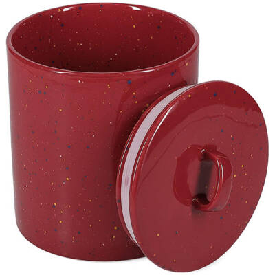 ONA Voorraadpot 14xH18cm met deksel burgundy Fika - detailfoto 2 | ONA