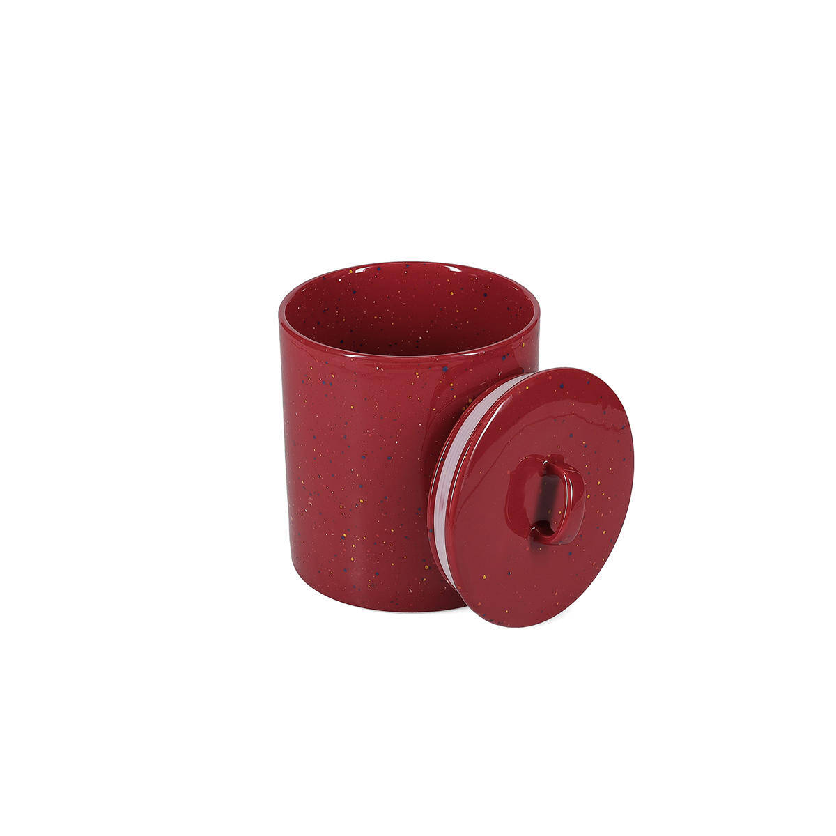 ONA Voorraadpot 14xH18cm met deksel burgundy Fika 3 ONA Voorraadpot 14xH18cm met deksel burgundy Fika - detailfoto 2 | ONA