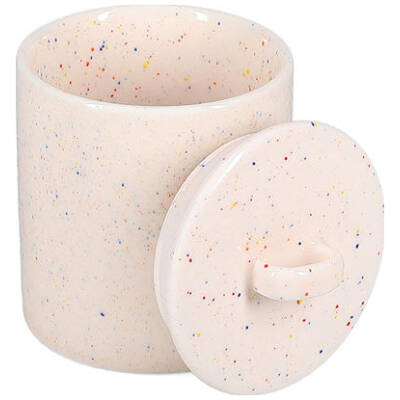 ONA Voorraadpot 11xH14,5cm met deksel beige Fika - detailfoto 2 | ONA