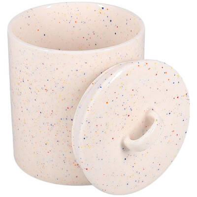 ONA Voorraadpot 14xH18cm met deksel beige Fika - detailfoto 2 | ONA