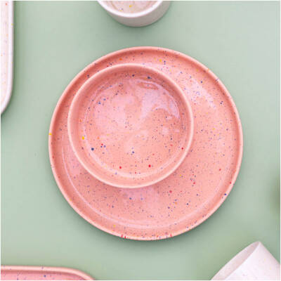 ONA Plat bord 20,5cm roze Fika - detailfoto 4 | ONA