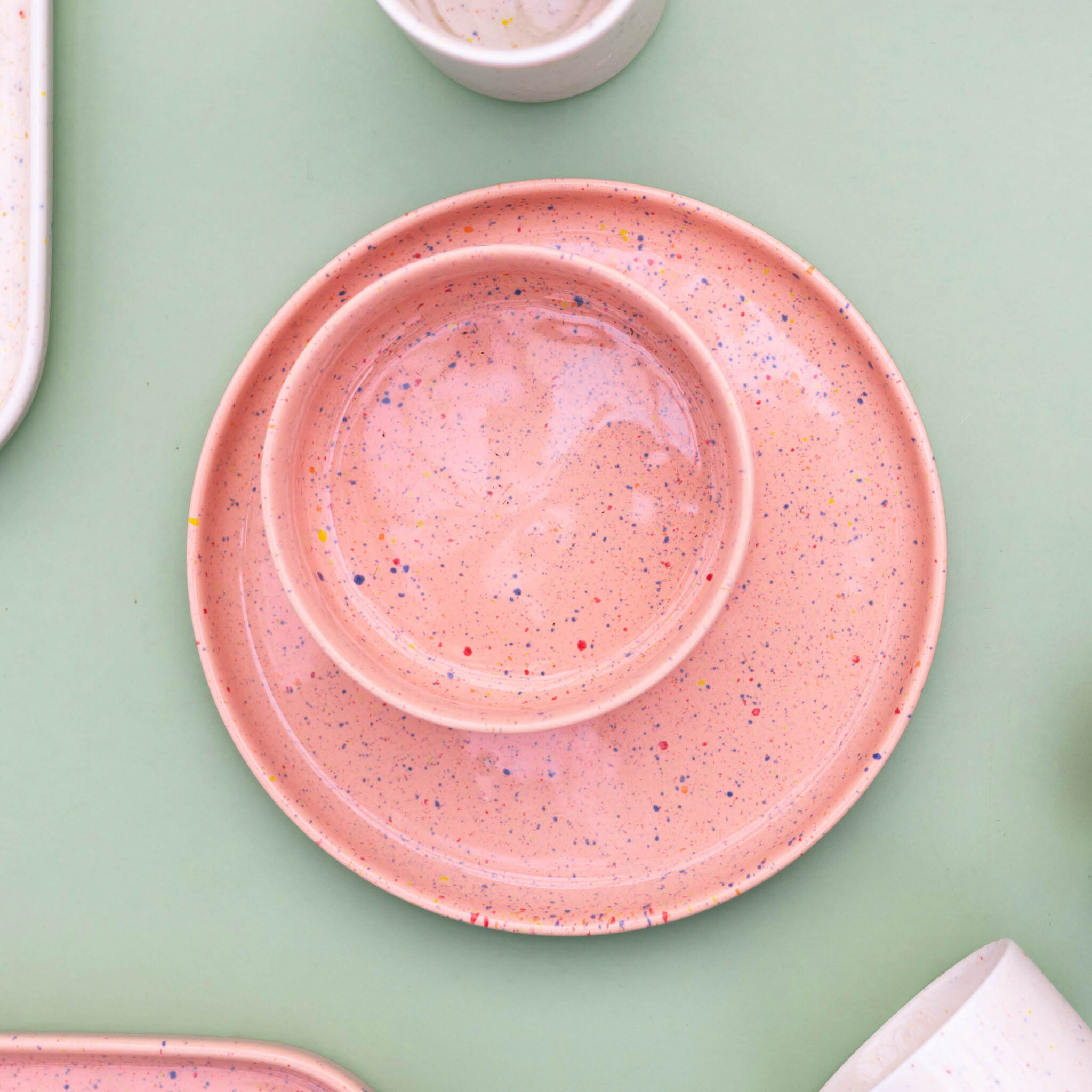 ONA Plat bord 20,5cm roze Fika 5 ONA Plat bord 20,5cm roze Fika - detailfoto 4 | ONA
