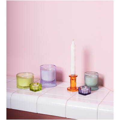 ONA Theelichthouder 5x5cm violet Mood - Set van 2 - detailfoto 2 | ONA