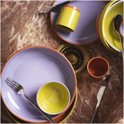 ONA Kom 21x5cm paars/oranje Duo - detailfoto 3 | ONA