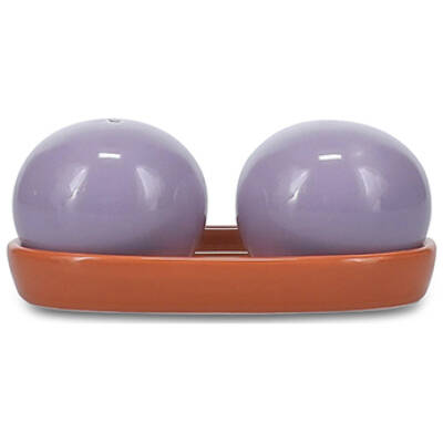 ONA Peper en zoutstrooier 3-delig paars/oranje Duo - detailfoto 3 | ONA
