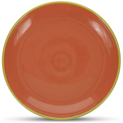 ONA Plat bord 18xH2,5cm oranje/groen Duo | ONA