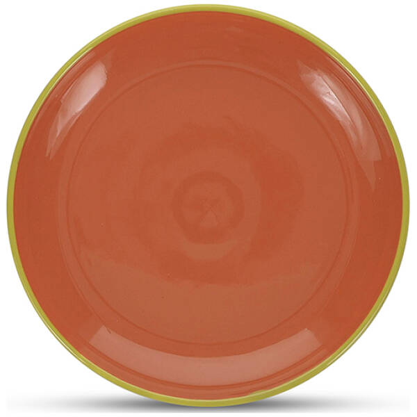 Keuken 23 ONA Plat bord 18xH2,5cm oranje/groen Duo | ONA
