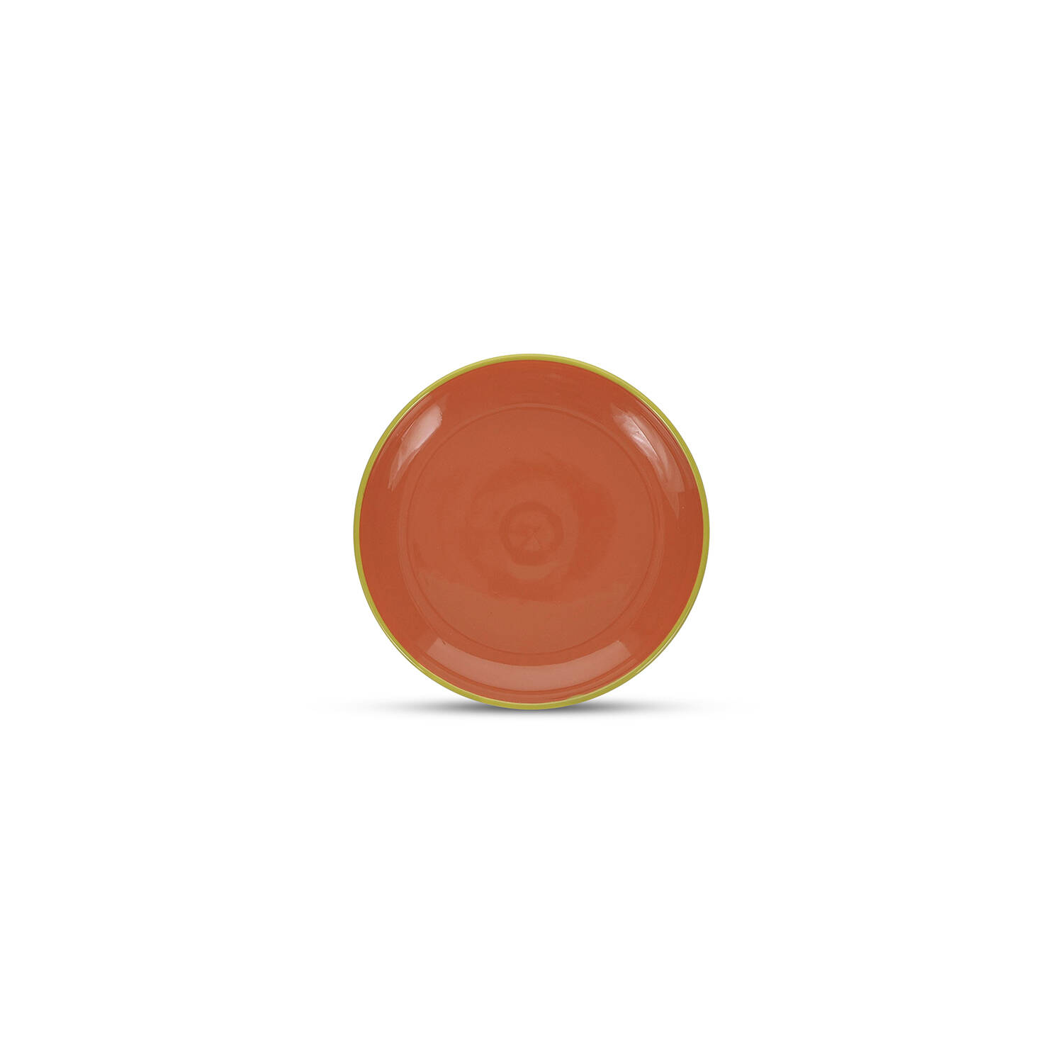 ONA Plat bord 18xH2,5cm oranje/groen Duo 1 ONA Plat bord 18xH2,5cm oranje/groen Duo | ONA
