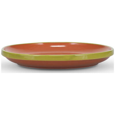 ONA Plat bord 18xH2,5cm oranje/groen Duo - detailfoto 1 | ONA