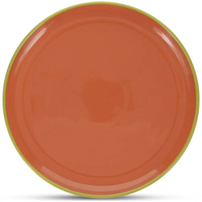ONA Plat bord 26xH2,5cm oranje/groen Duo | ONA