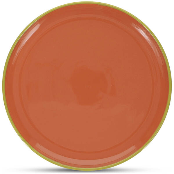 Keuken 29 ONA Plat bord 26xH2,5cm oranje/groen Duo | ONA