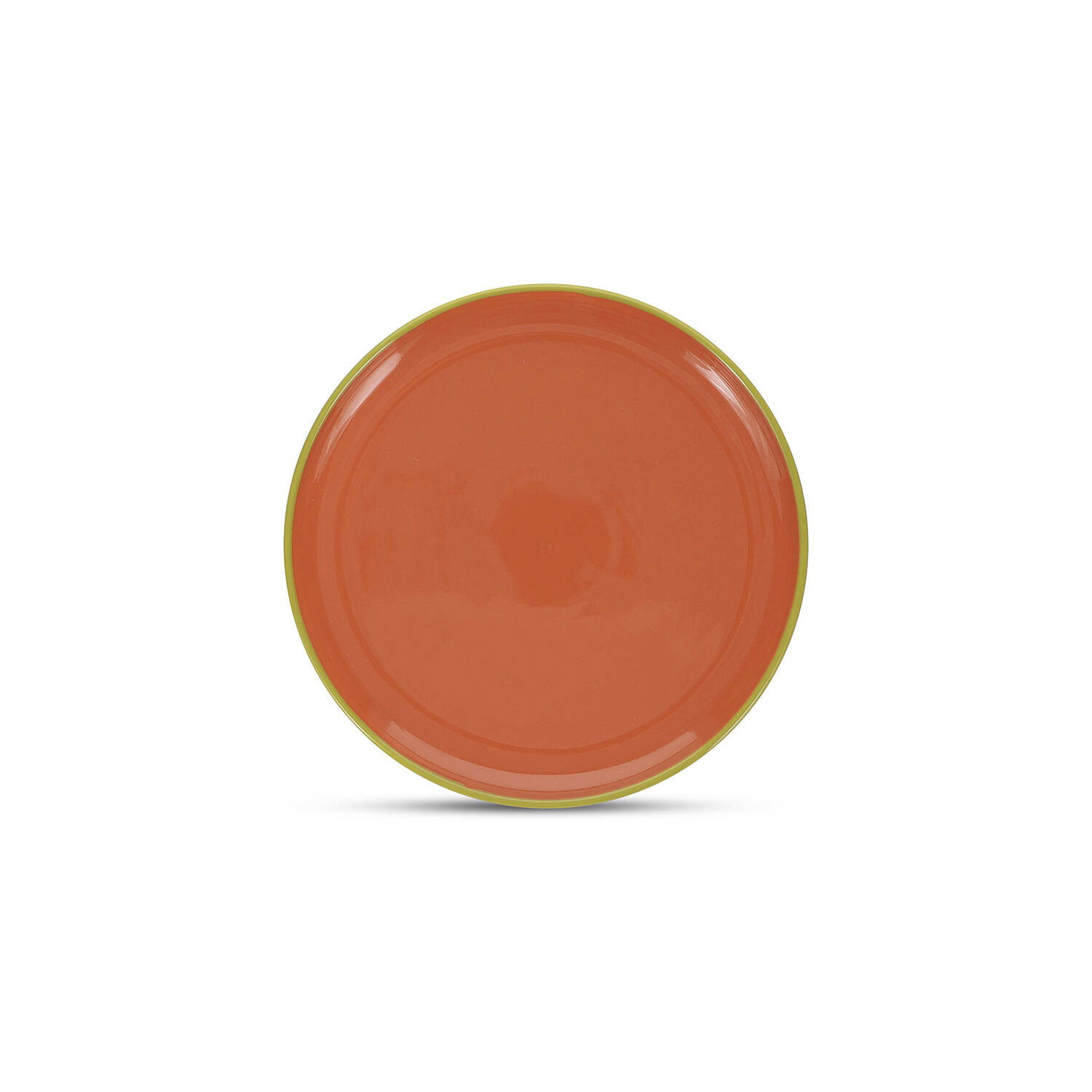 ONA Plat bord 26xH2,5cm oranje/groen Duo 1 ONA Plat bord 26xH2,5cm oranje/groen Duo | ONA