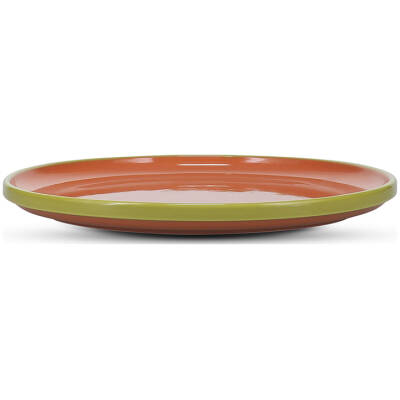 ONA Plat bord 26xH2,5cm oranje/groen Duo - detailfoto 1 | ONA