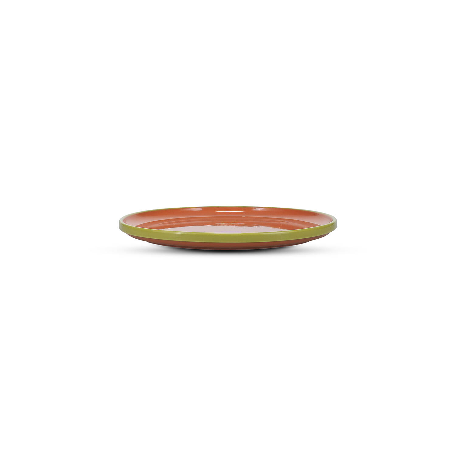ONA Plat bord 26xH2,5cm oranje/groen Duo 2 ONA Plat bord 26xH2,5cm oranje/groen Duo - detailfoto 1 | ONA