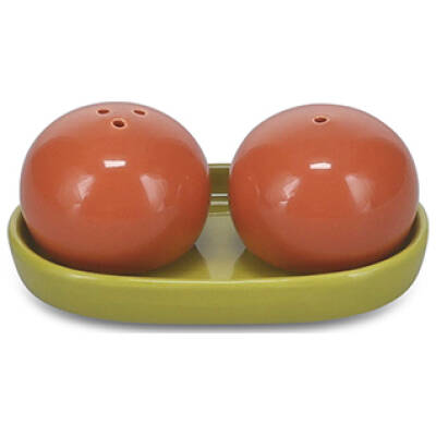 ONA Peper en zoutstrooier 3-delig oranje/groen Duo | ONA