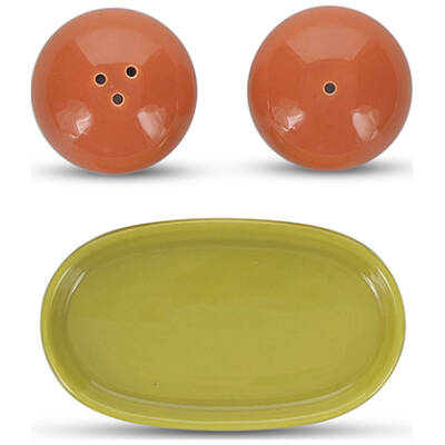 ONA Peper en zoutstrooier 3-delig oranje/groen Duo - detailfoto 2 | ONA