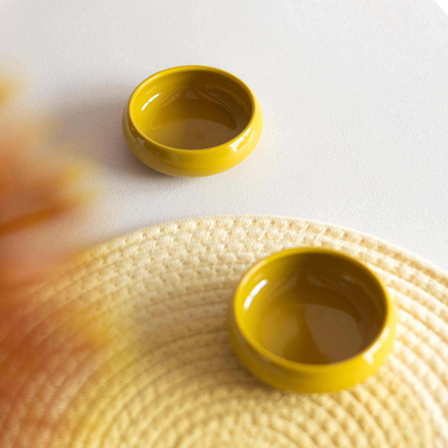 ONA Kom 9,5xH3cm mustard yellow Billie - Set van 2 5 ONA Kom 9,5xH3cm mustard yellow Billie - Set van 2 - detailfoto 4 | ONA