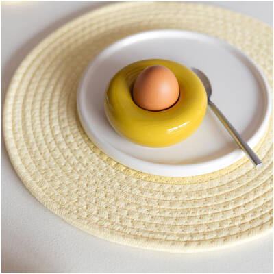 ONA Eierdop 10xH4cm mustard yellow Billie - Set van 2 - detailfoto 3 | ONA